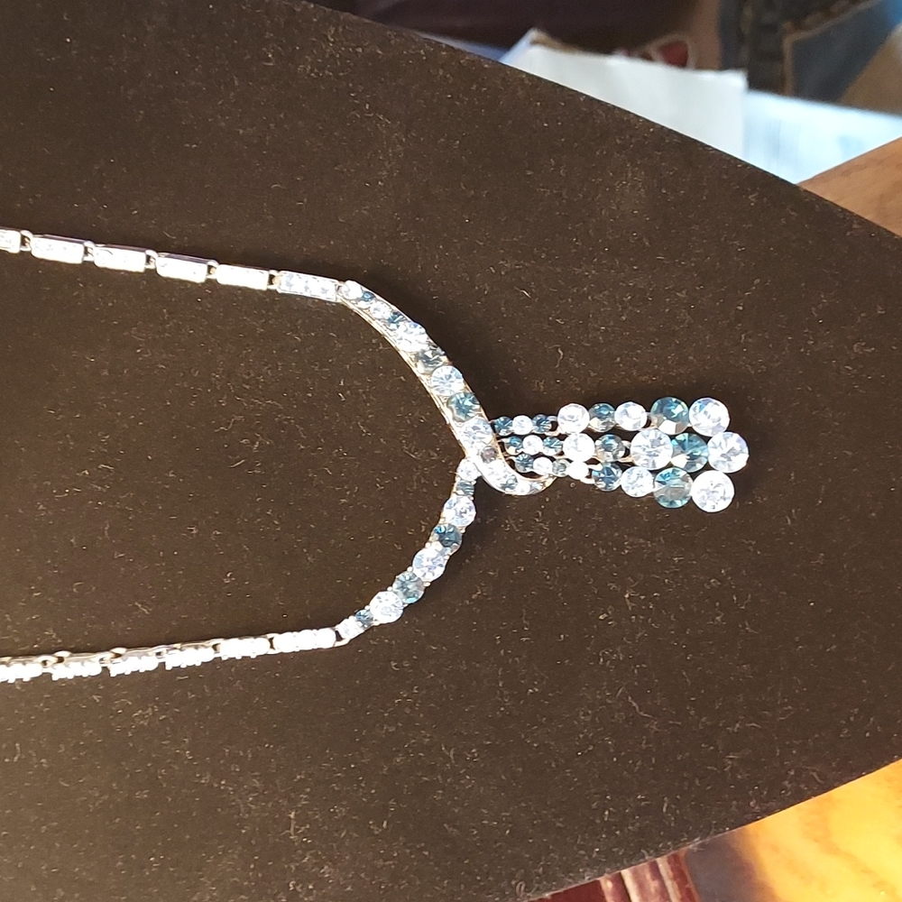 Blue Rhinestone necklace